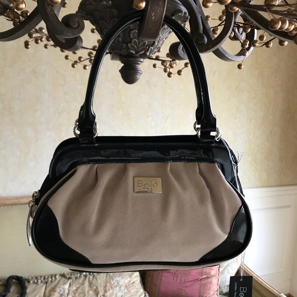 Beijo tan suede bag